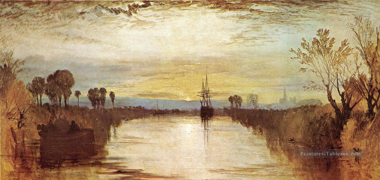 Chichester Canal paysage romantique Joseph Mallord William Turner Peintures à l'huile